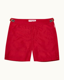 Men | Bulldog Linen Swim Boxer | Vermillion/Stripe