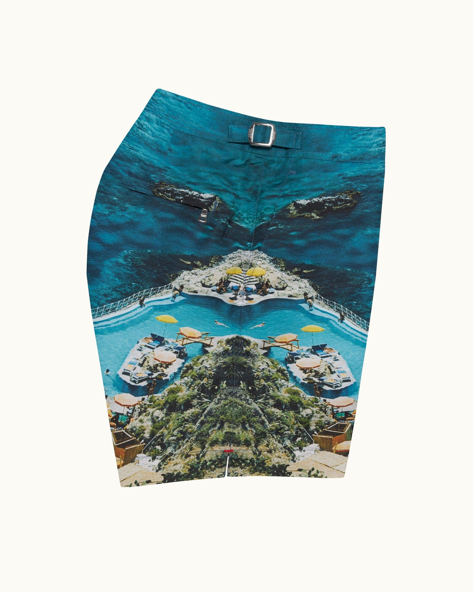 Bulldog Seaside Swimming Photographic Print Mid-Length Swim Shorts | Seaside Swimming