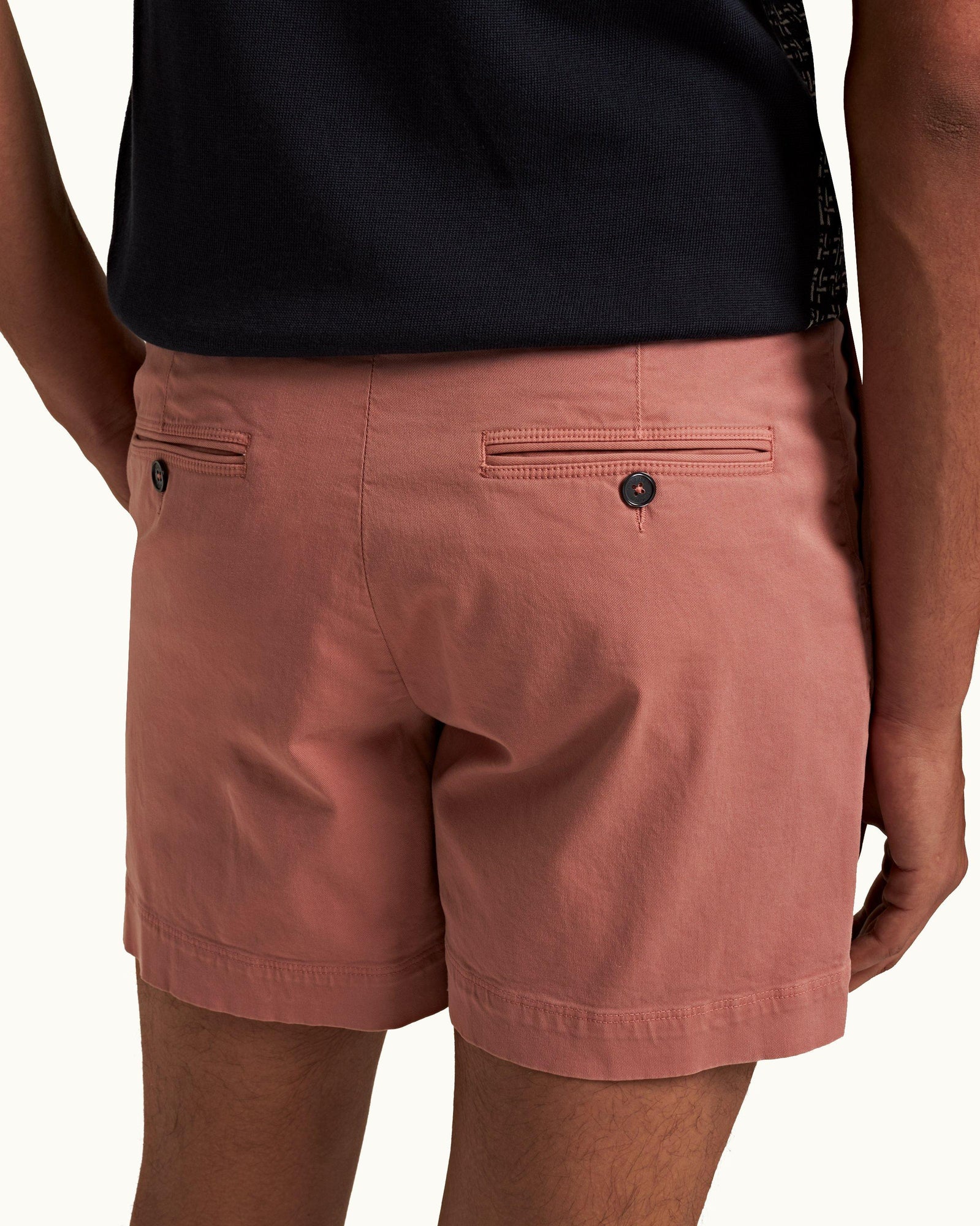 Bulldog Stretch-Cotton 007 Mauve Mid-Length Stretch-Cotton Shorts | Mauve