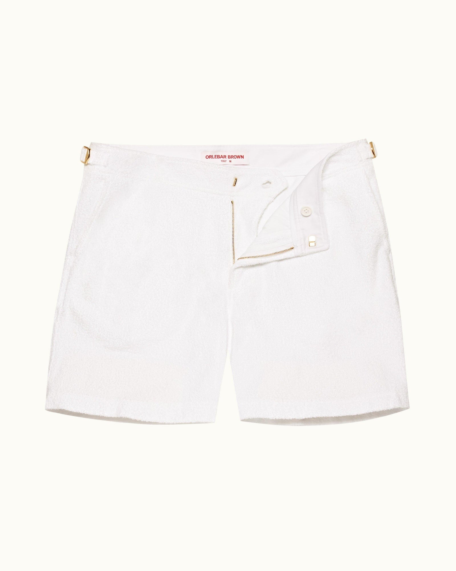 Bulldog Towelling White Mid-Length Double-Faced Towelling Shorts | White