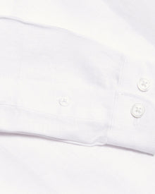 Kids | Diego Linen Kids' White Linen Relaxed Overhead Shirt | White