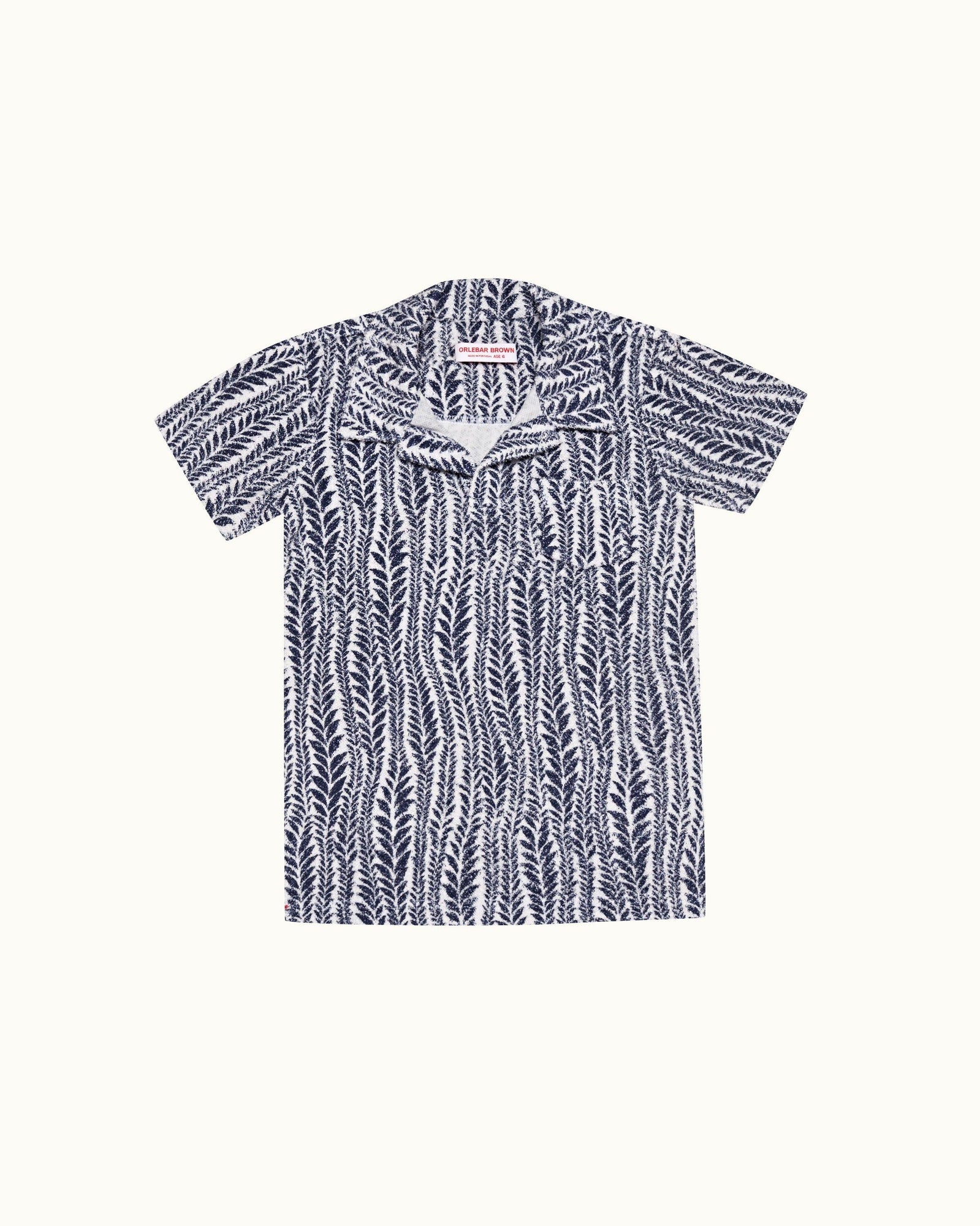 Kids | White/Lagoon Blue Fern Resort Polo Shirt | White/Lagoon Blue