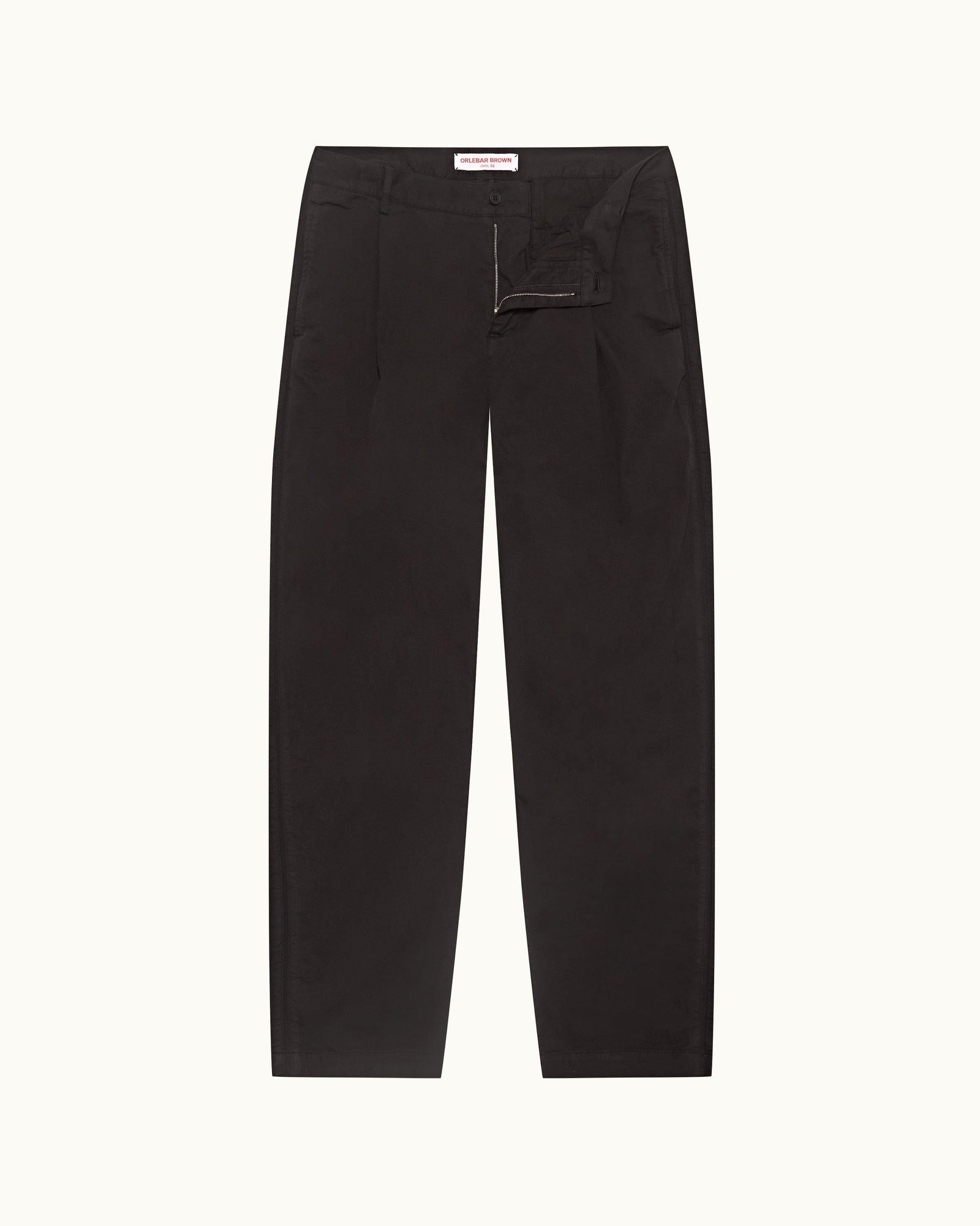Black Tapered Fit Needle Corduroy Trousers | Black