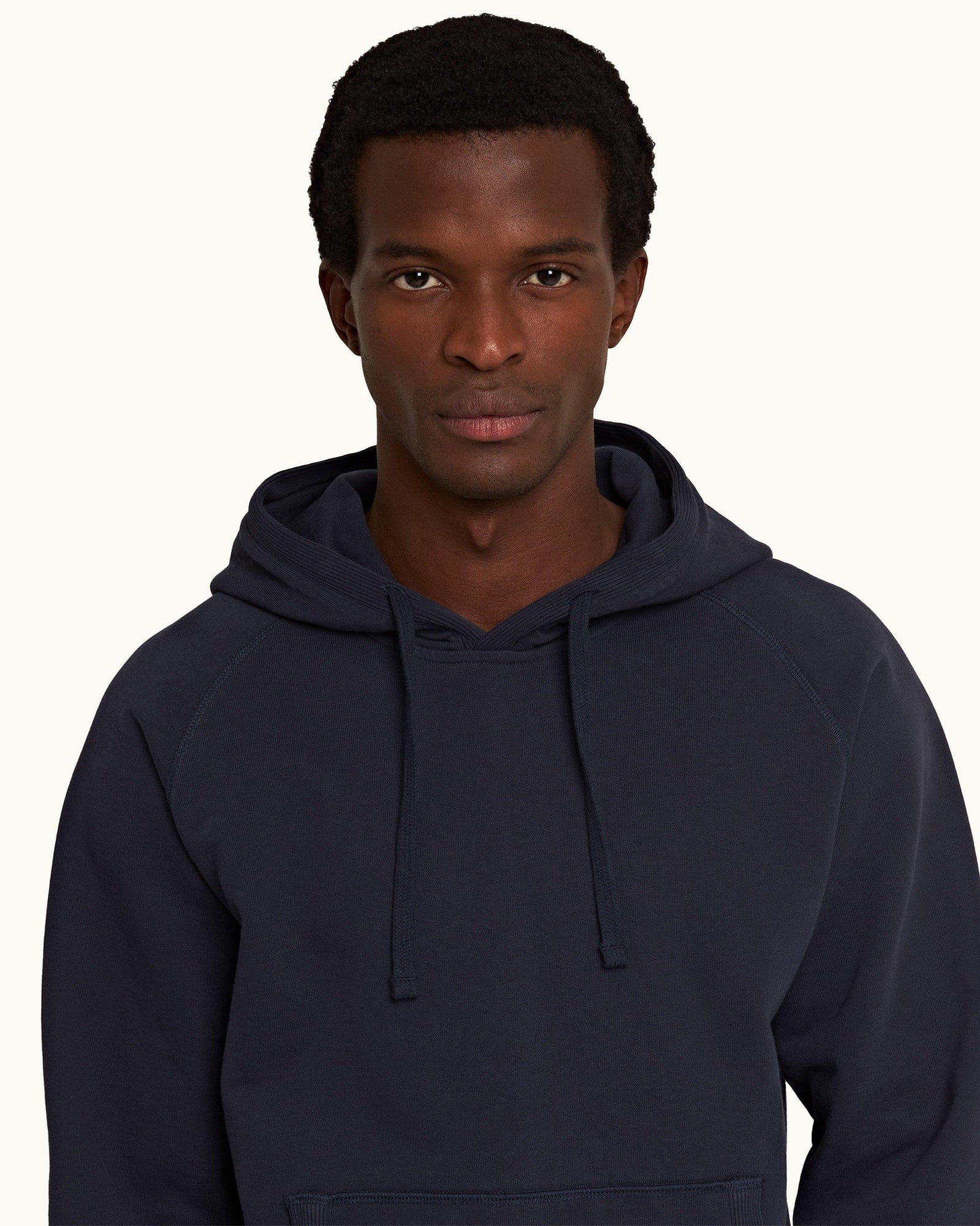 Night Iris Classic Fit Hooded Organic Cotton Sweatshirt | Night Iris
