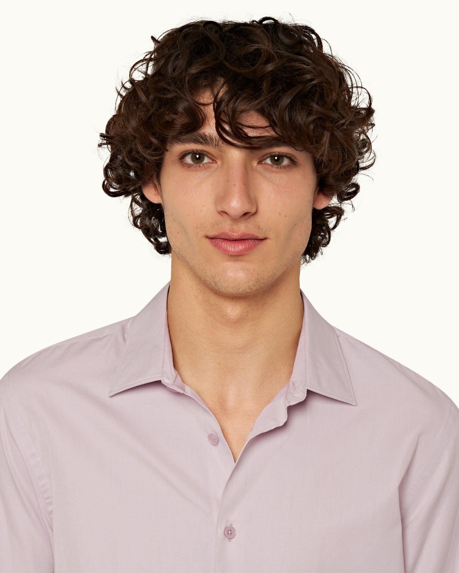 Conch Pink Classic Collar Classic Stripe Shirt | Conch Pink