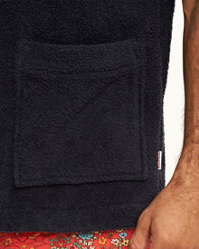 Night Iris Relaxed Fit Lounger Pile Towelling Lounge Shirt | Night Iris