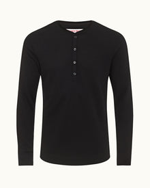 Harrison Cashmere Black Classic Fit Modal-Cashmere T-shirt | Black
