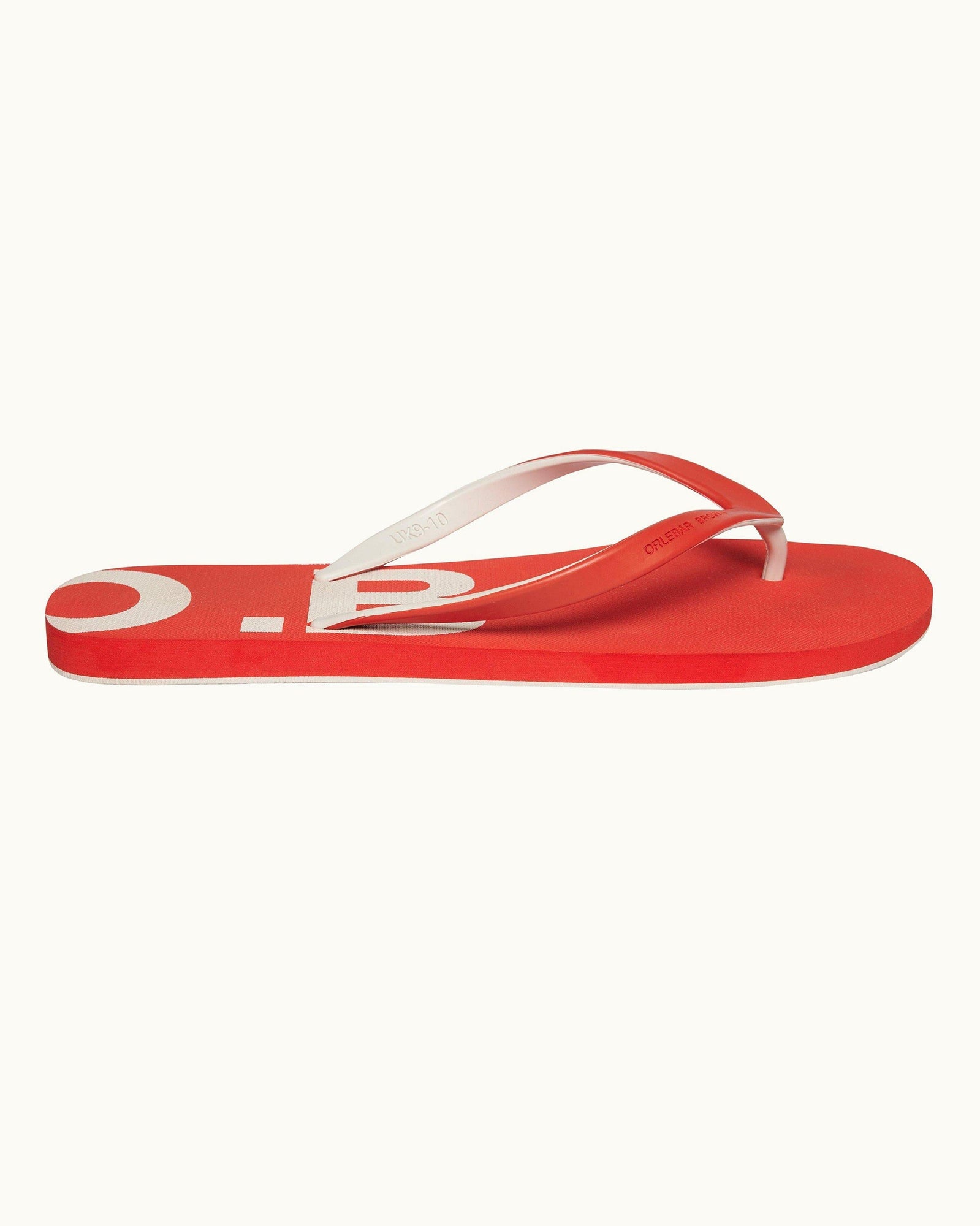 Haston Summer Red O.B Logo Flip Flops | Summer Red