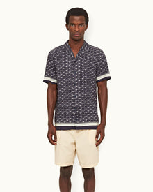 Dark Sapphire/Sea Mist Bandana Capri Collar Shirt | Dark Sapphire/Sea Mist