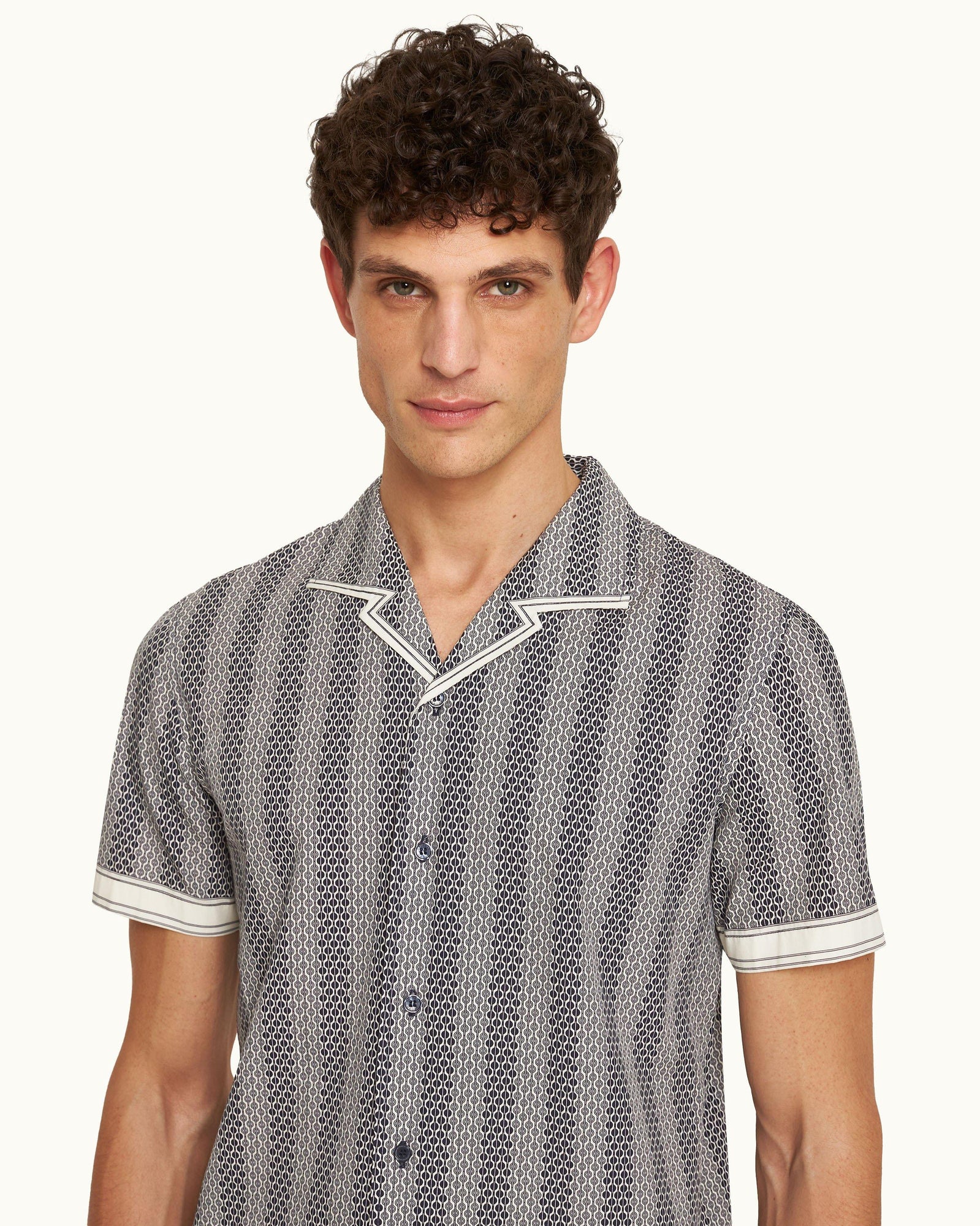 Men | Hibbert Shirt | Night Iris/White Sand