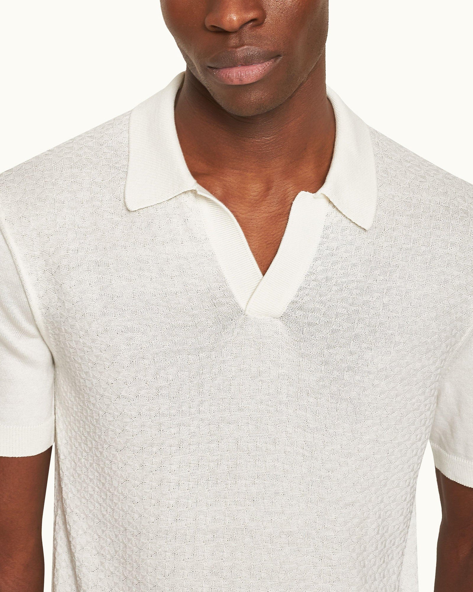 Men | Horton Pique Polo | White Sand