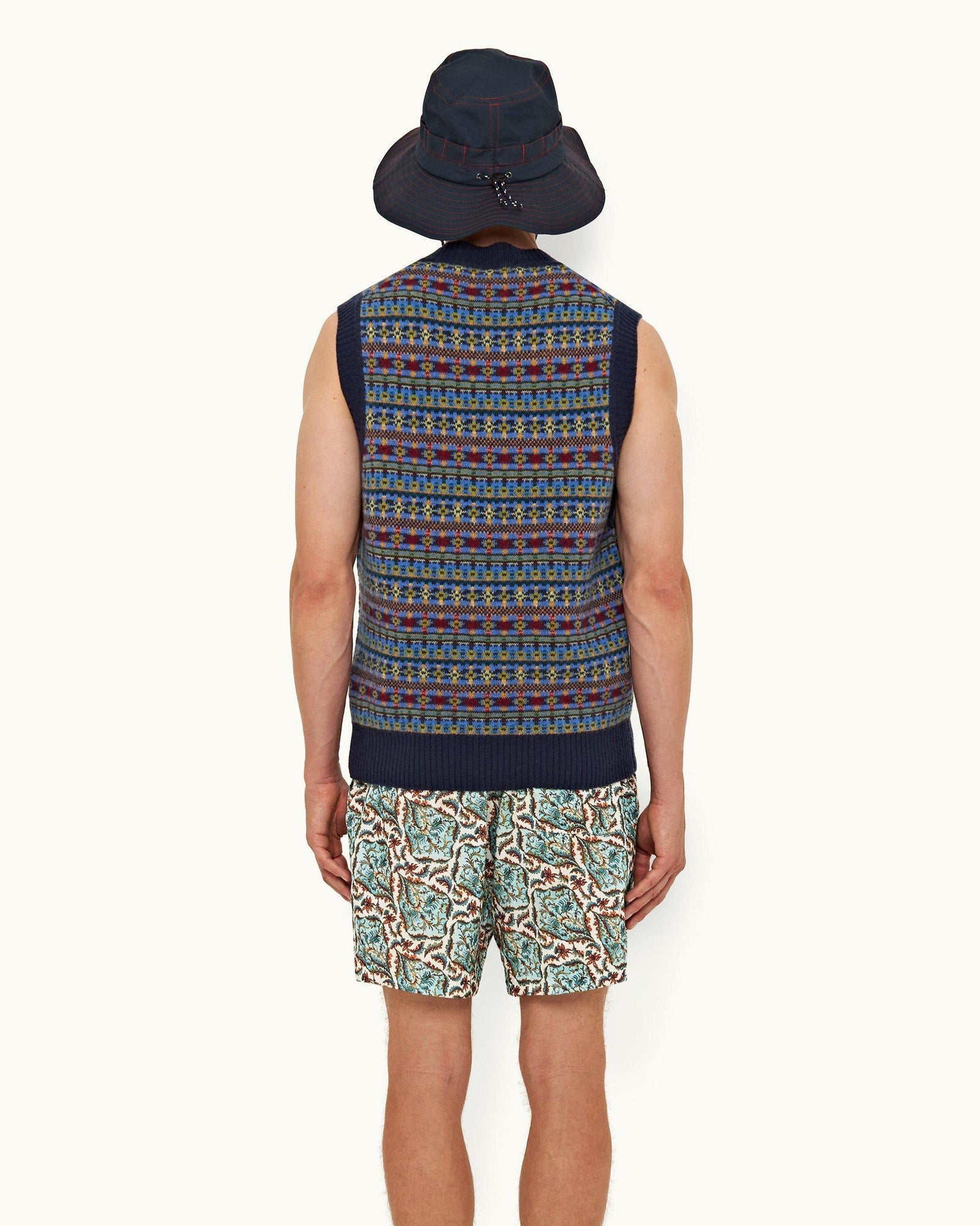 Multi Fair Isle Lambswool Tank Top | Multi