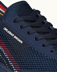 Larson Stripe Navy/Orange O.B Stripe Shoe You Can Swim In | Navy/Orange
