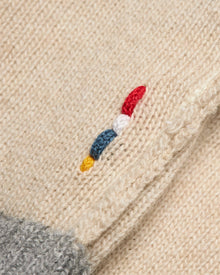 Granite Stripe Merino Knit Long-Sleeve Polo Shirt | Granite