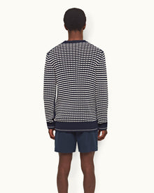 Night Iris/Sea Mist Side Stripe Jumper | Night Iris/Sea Mist