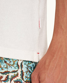 Lorenzo Towelling Cloud Classic Fit Pique Cotton Towelling Polo Shirt | Cloud