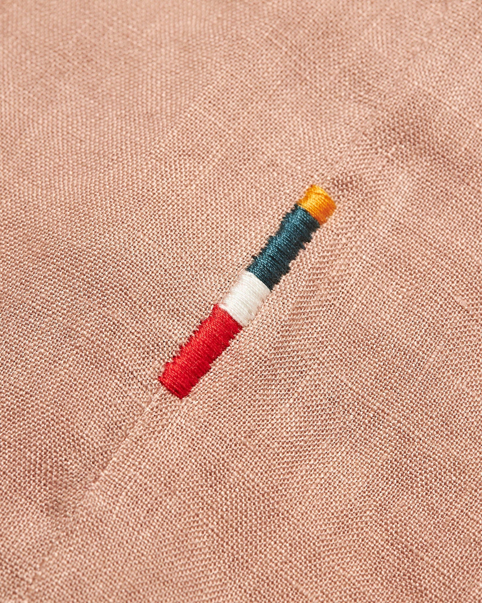 Maitan Linen Relaxed Fit Capri Collar Italian Linen Shirt In Caramel Pink | Caramel Pink