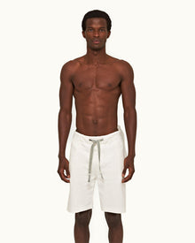 Sea Mist Classic Fit Textured Cotton Sweat Shorts | Sea Mist