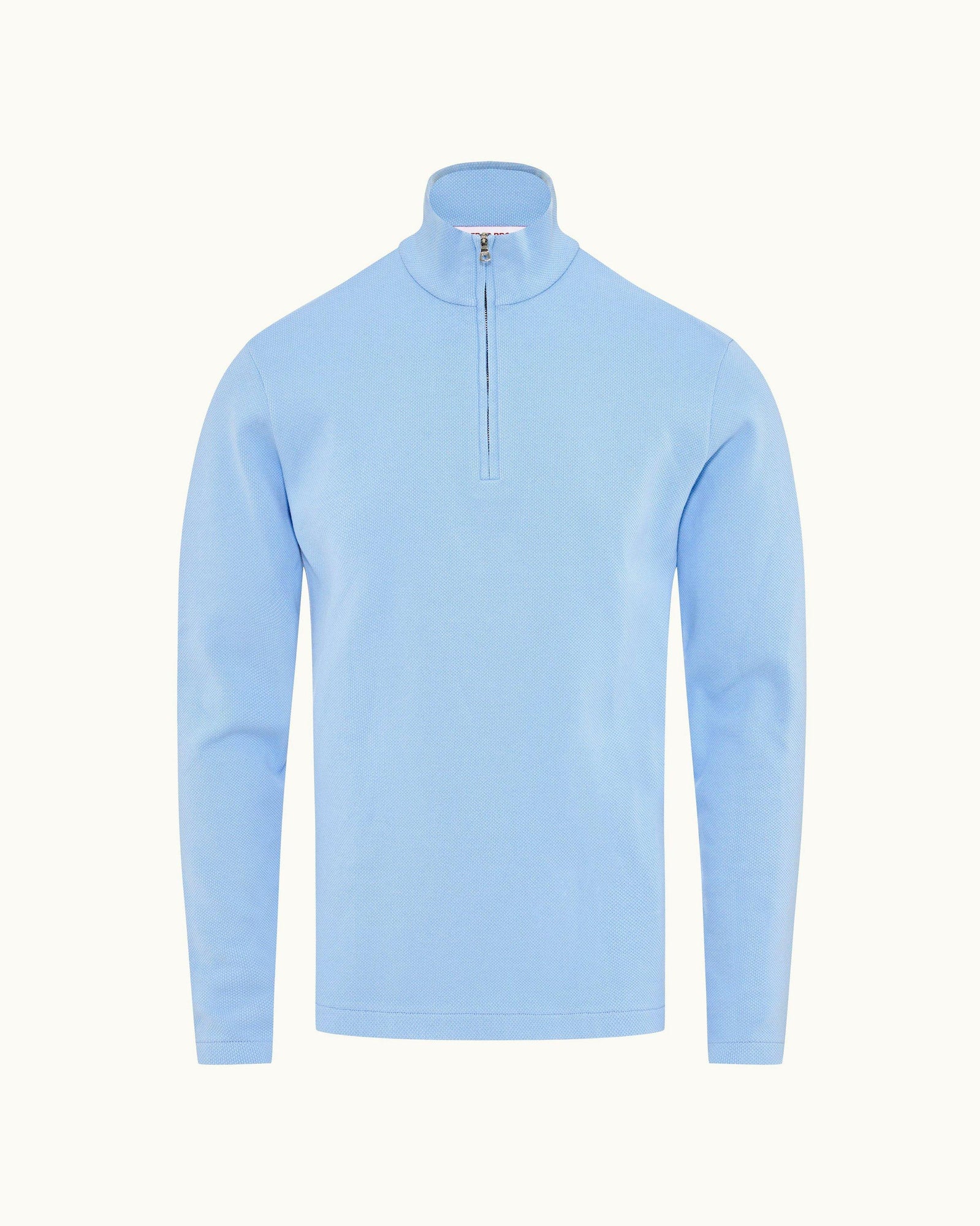 Glacier Blue Half-Zip Long-Sleeve Polo Shirt | Glacier Blue