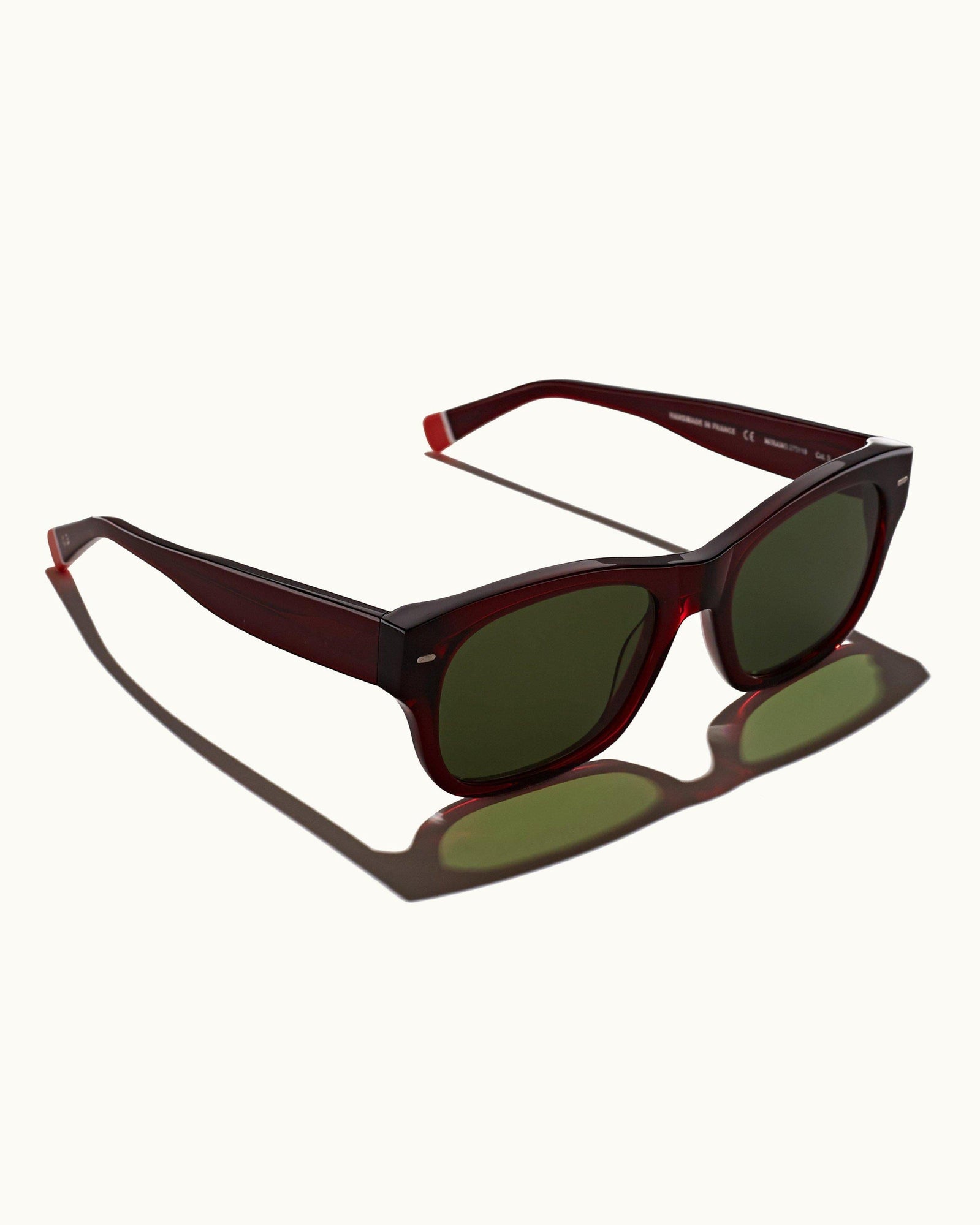 Nerano Burgundy D Frame Sunglasses | Burgundy