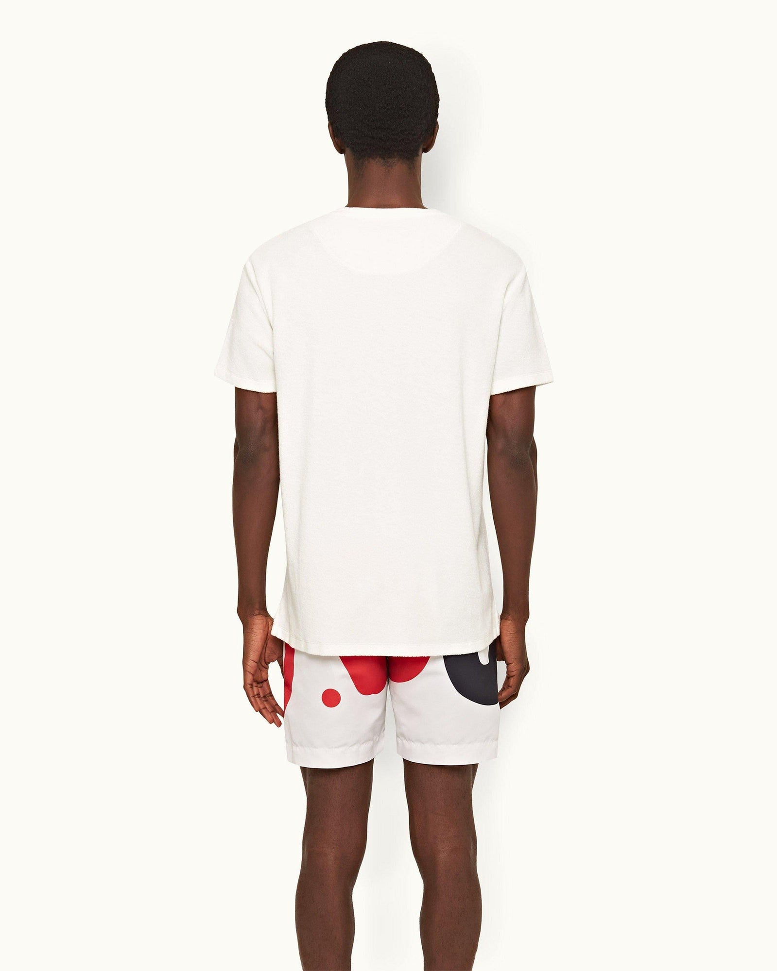 White Sand O.BUOY Classic Fit Towelling T-shirt | White Sand