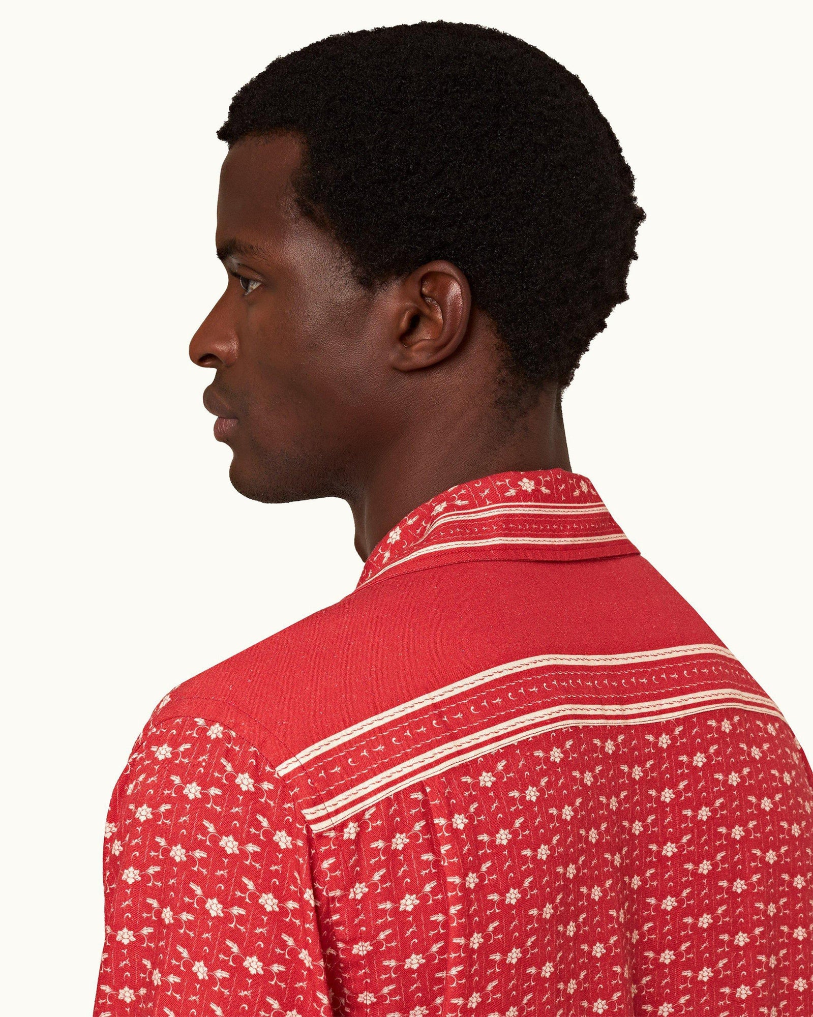 Vermillion/Sea Mist Bandana Relaxed Fit Overhead Shirt | Vermillion/Sea Mist