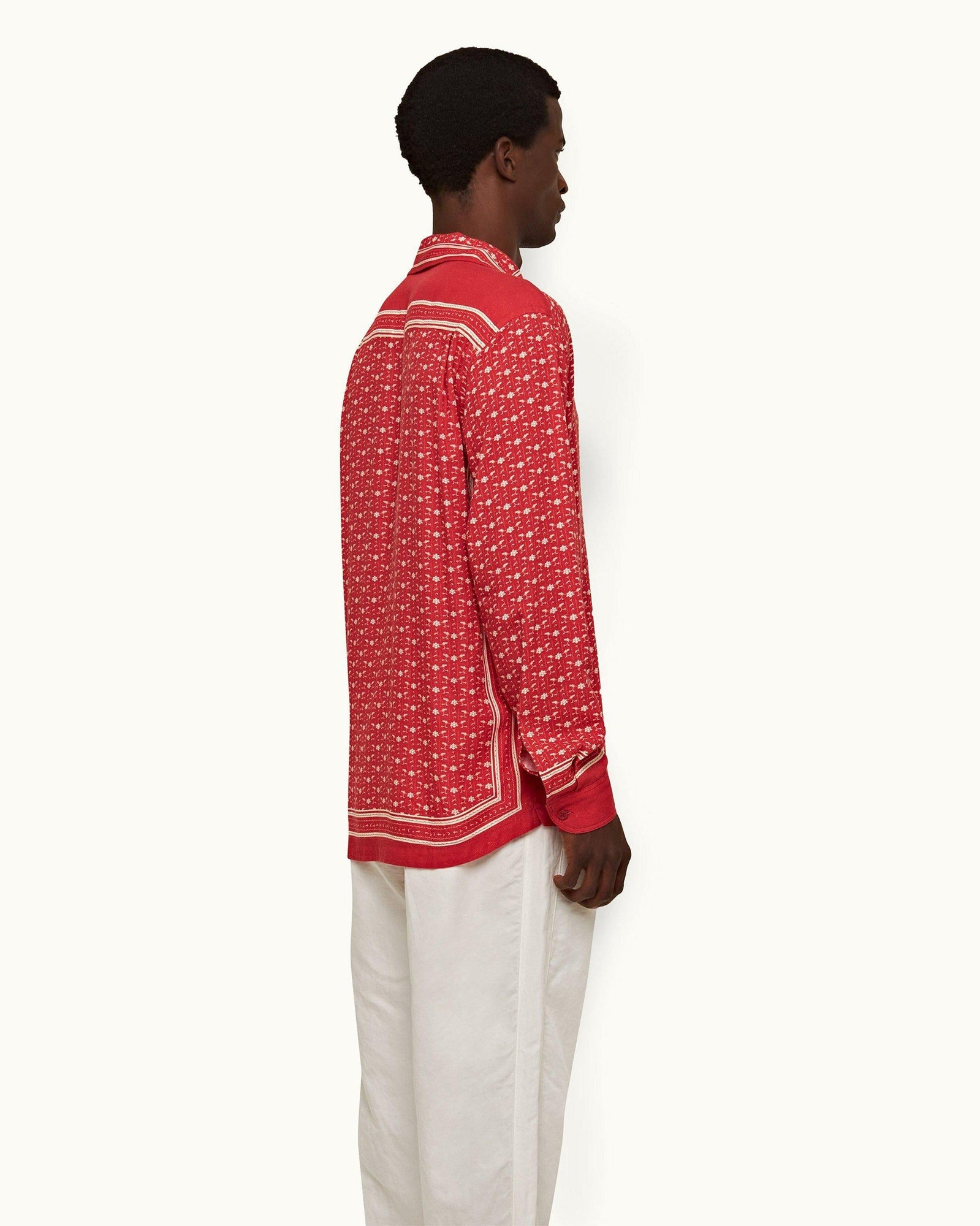 Vermillion/Sea Mist Bandana Relaxed Fit Overhead Shirt | Vermillion/Sea Mist