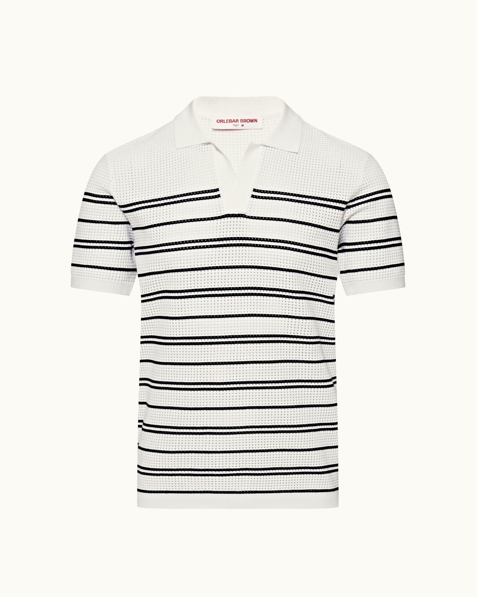 Men | Roddy Stripe Polo | White/Night Iris