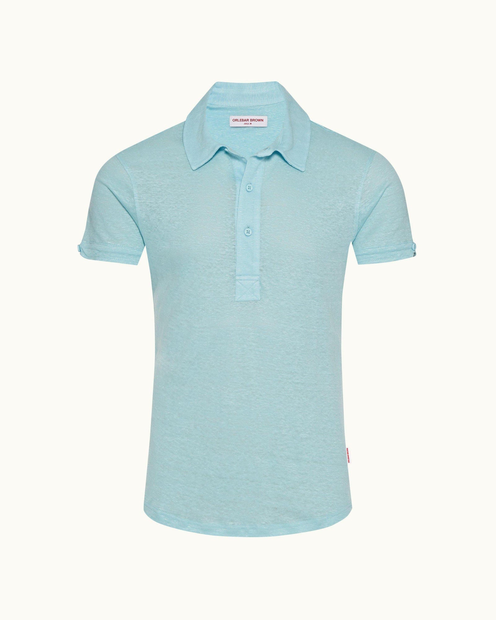 Sebastian Linen Pool Tailored Fit Linen Polo Shirt | Pool