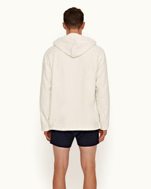 Sennett Towelling Cloud Classic Fit Hooded Towelling Sweatshirt | Cloud