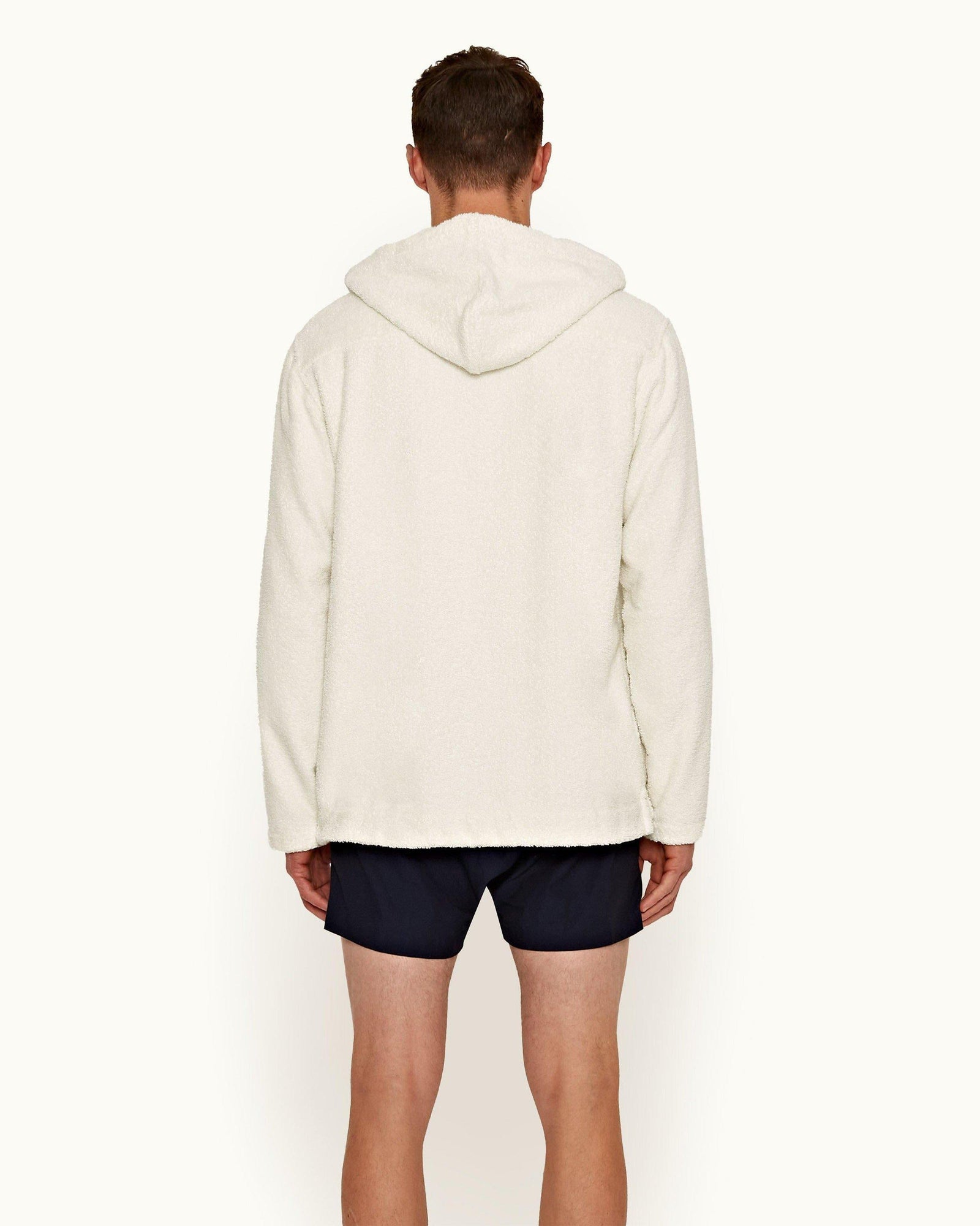 Sennett Towelling Cloud Classic Fit Hooded Towelling Sweatshirt | Cloud