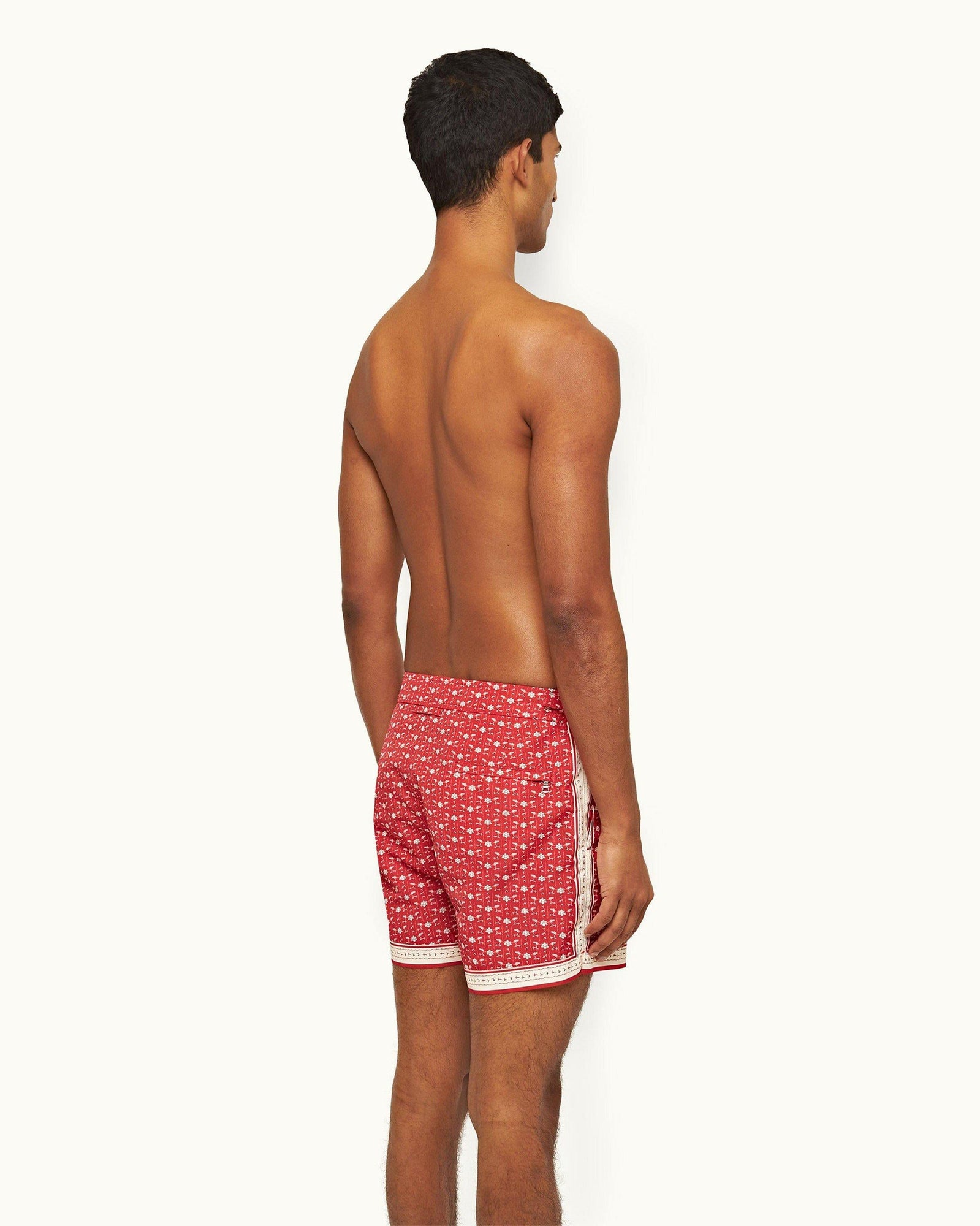 Vermillion/Sea Mist Bandana Shorter-Length Swim Shorts | Vermillion/Sea Mist
