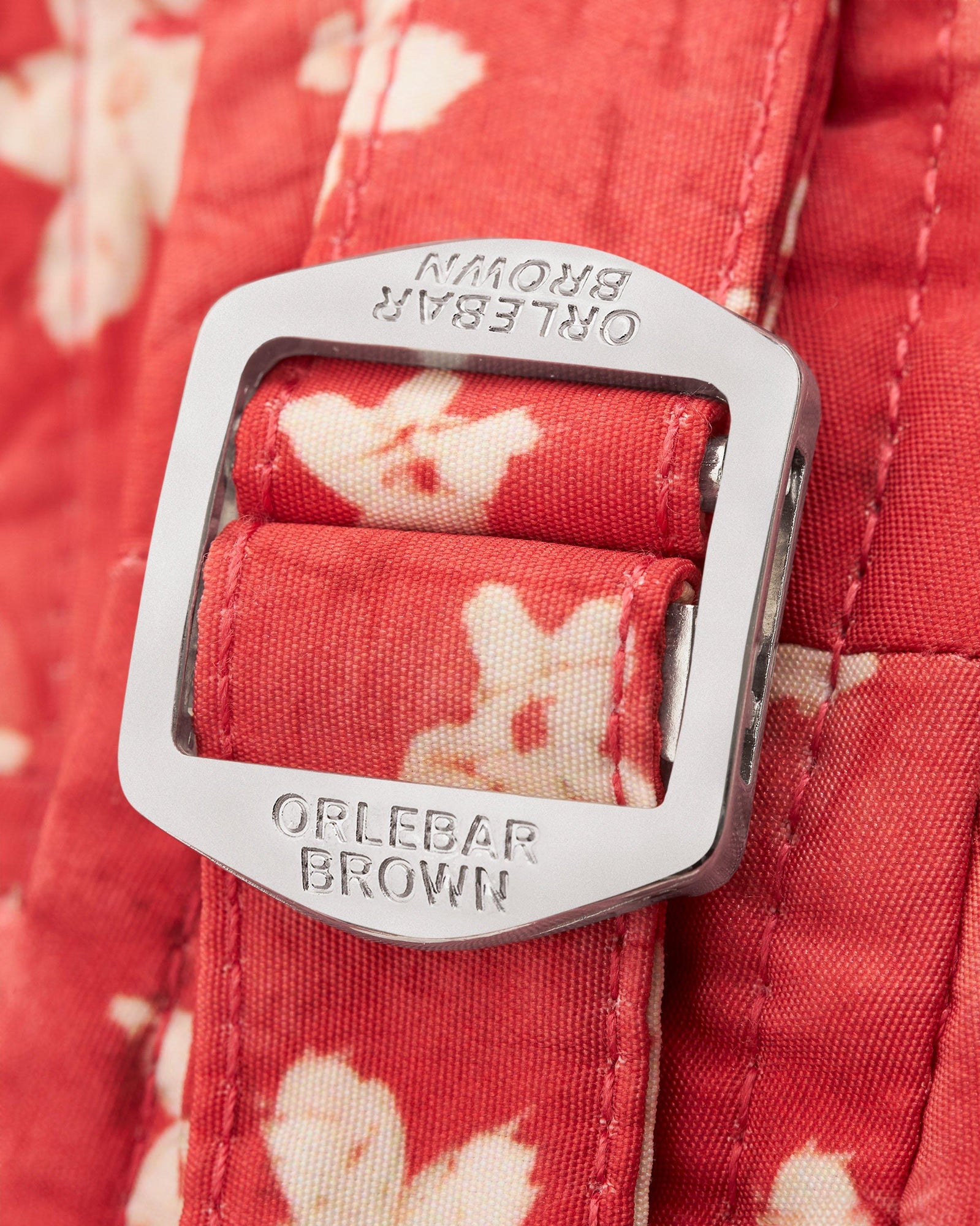 Setter Budding Life Print Shorter-Length Swim Shorts Woven In France in Cinnamon Summer Red colour | Cinnamon Summer Red