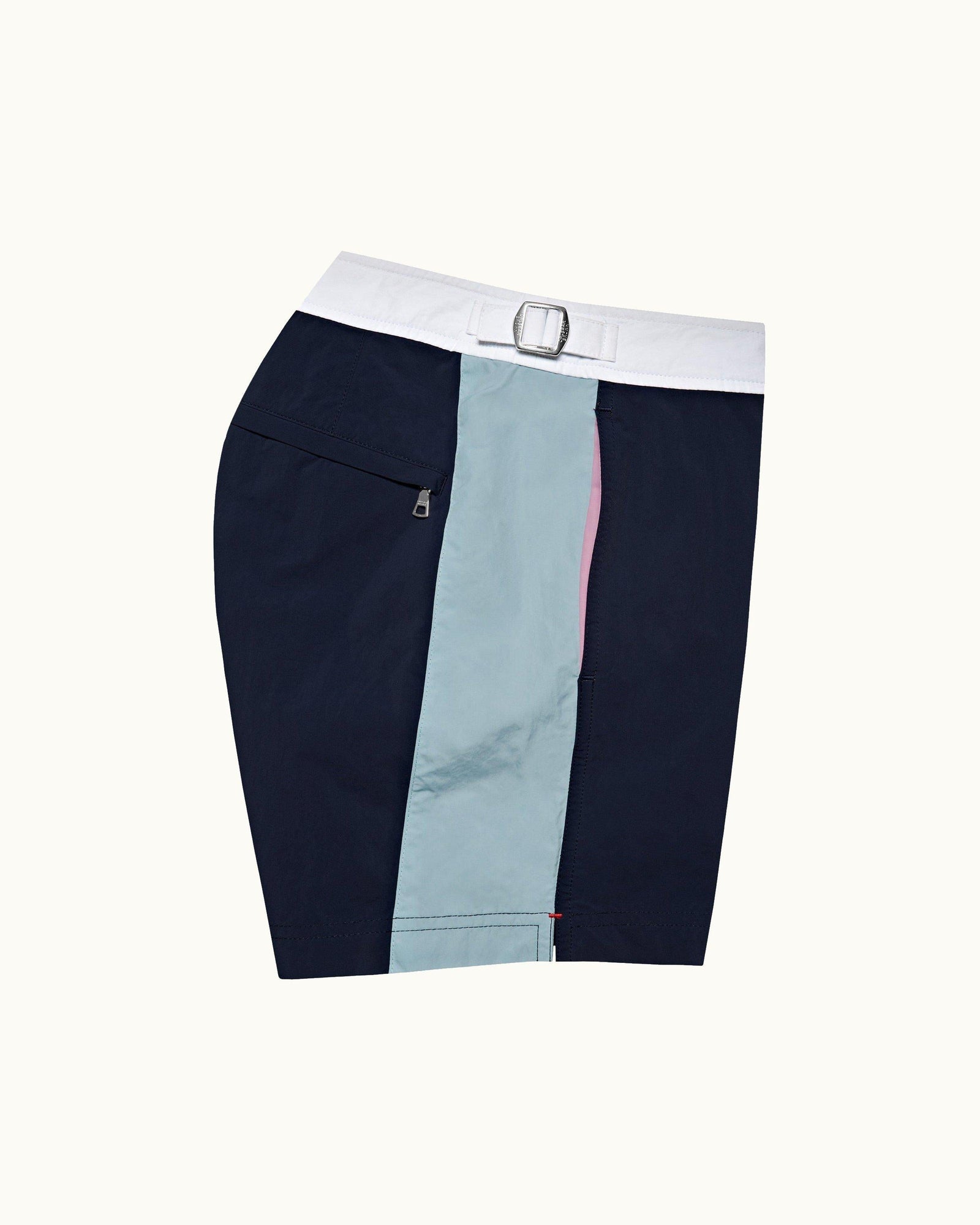 Navy/Pool Side Panel Shorter-Length Swim Shorts | Navy/Pool