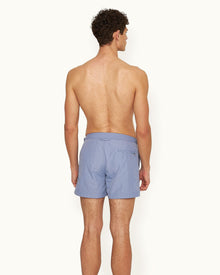 Setter Shorter-Length Swim Shorts Woven In France in Springfield Blue | Springfield Blue