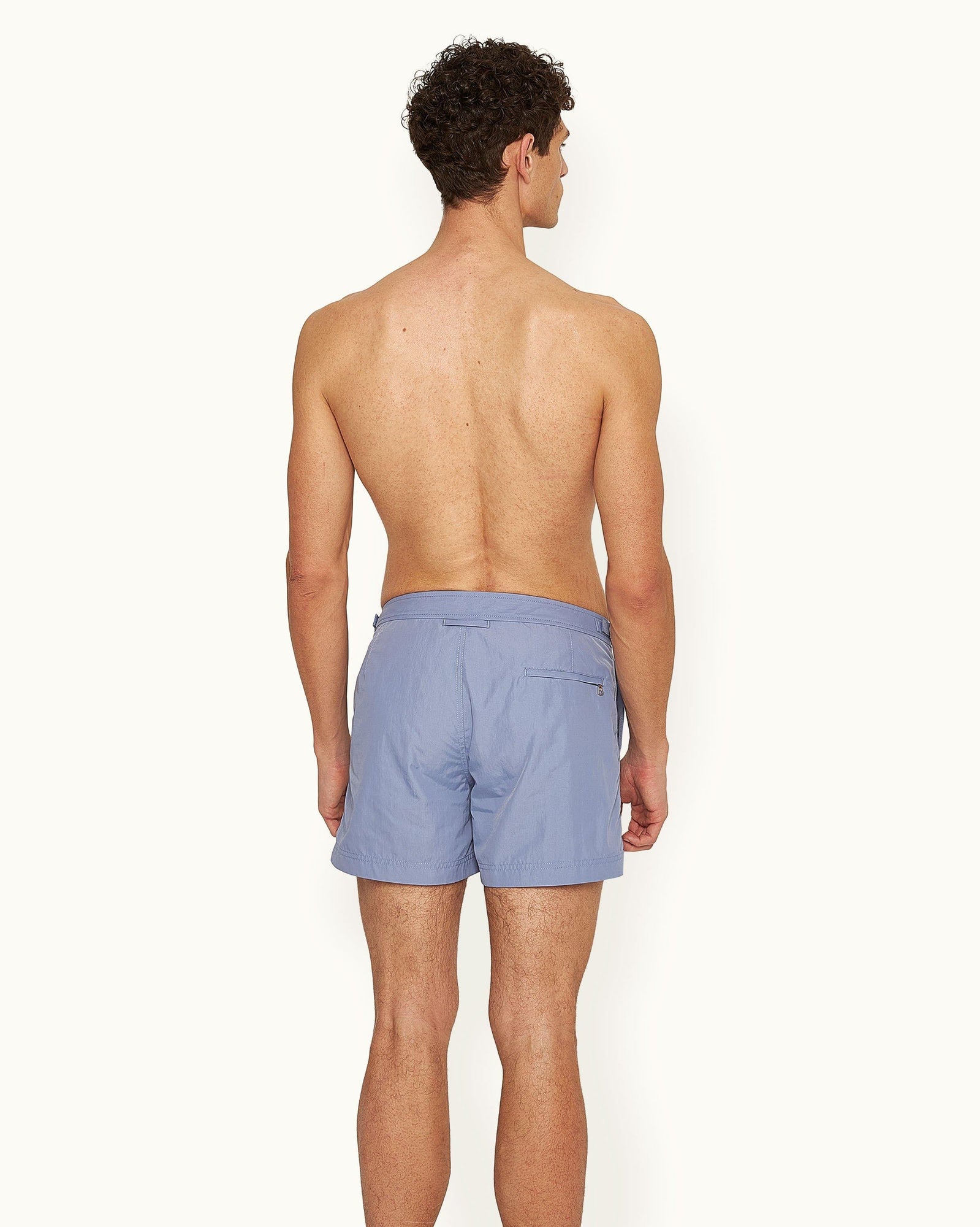 Setter Shorter-Length Swim Shorts Woven In France in Springfield Blue | Springfield Blue