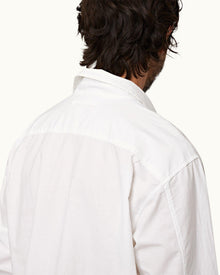 Shanklin White Easy Fit Cotton Overhead Shirt | White