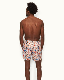 Standard Rose Flight Of Fantasy Mid-Length Drawcord Swim Shorts | Rose