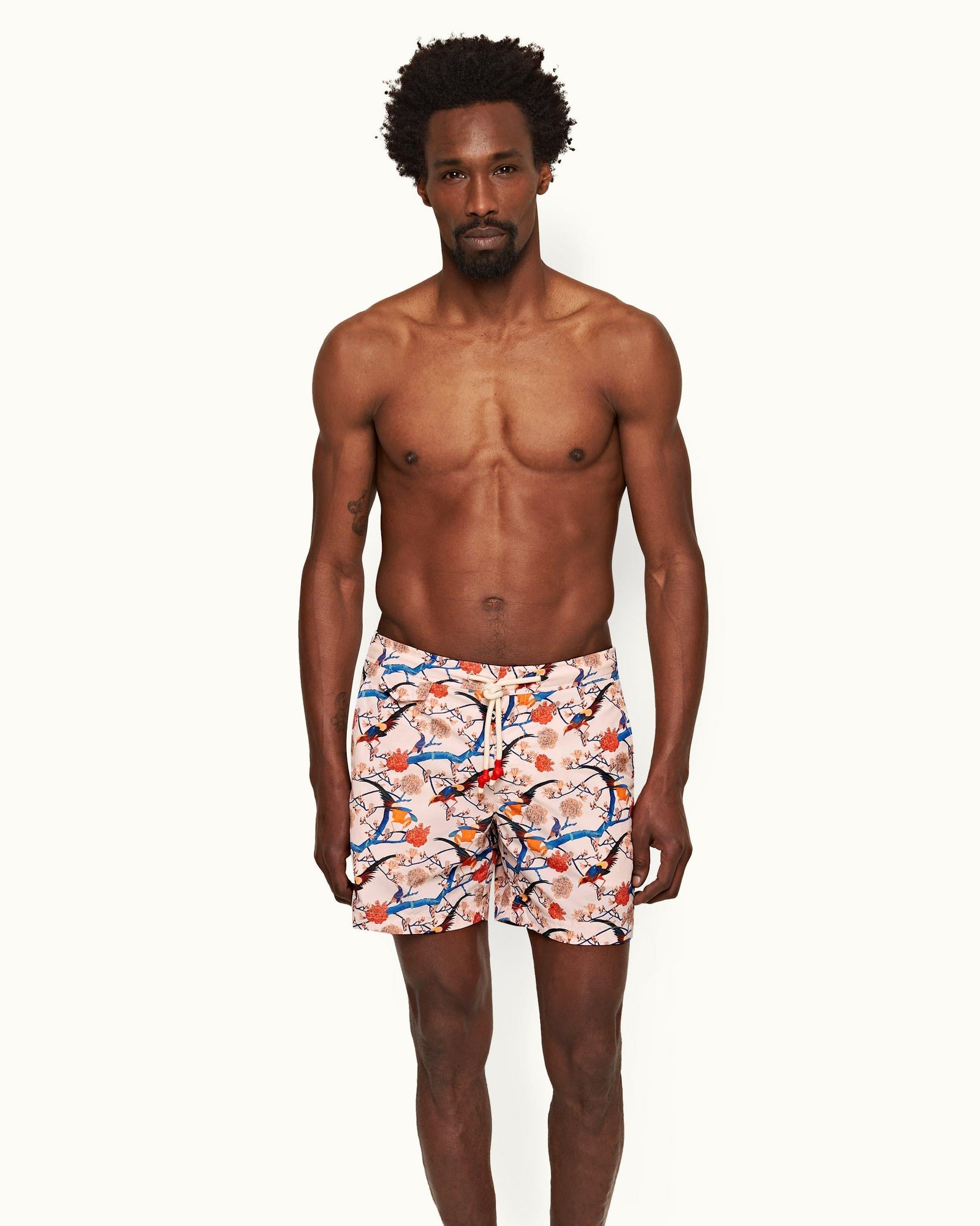 Standard Rose Flight Of Fantasy Mid-Length Drawcord Swim Shorts | Rose