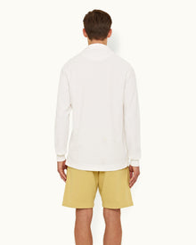 Cloud Garment Dye Cotton Towelling Polo Shirt | Cloud