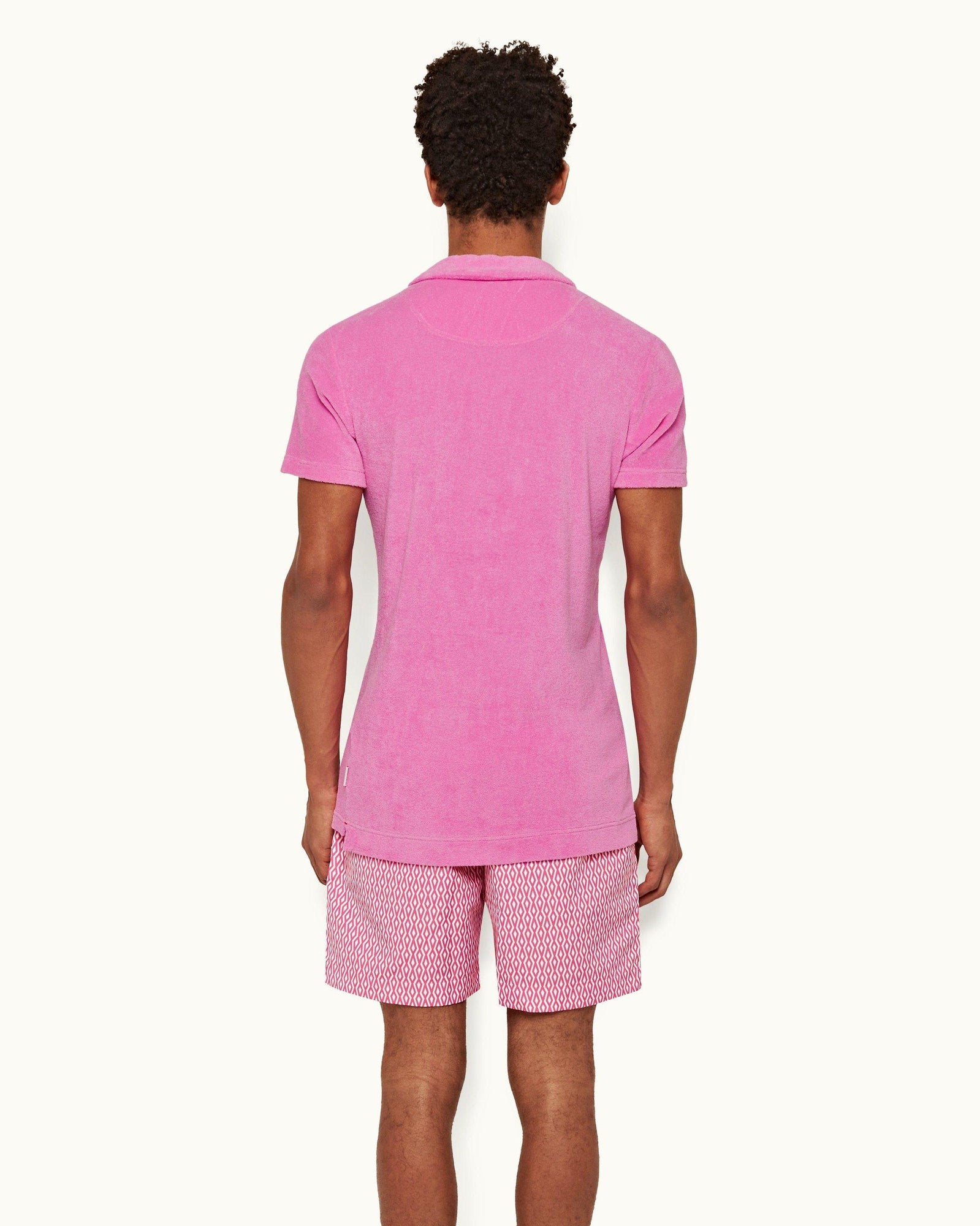 Terry Towelling Candy Tailored Fit Towelling Resort Polo Shirt | Candy