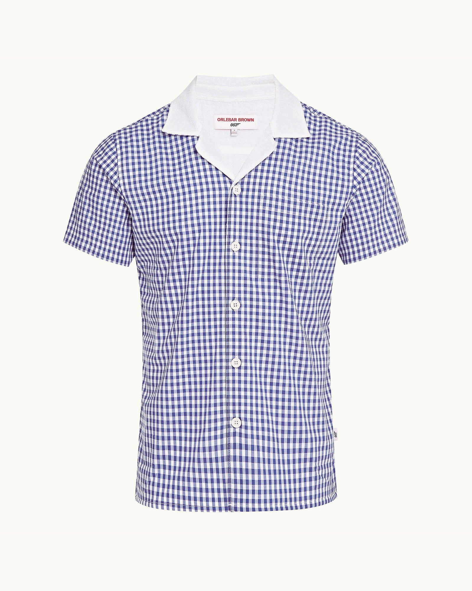 Thunderball Gingham Shirt 007 Blueprint/White Capri Collar Shirt | Blueprint/White