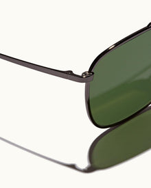 Tulum Shiny Anthracite Square Frame Sunglasses | Shiny Anthracite