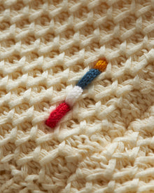 Kids | Twain Relaxed Fit, Italian Made, Textured Knit Overhead Jumper in Thasos Beach | Thasos Beach