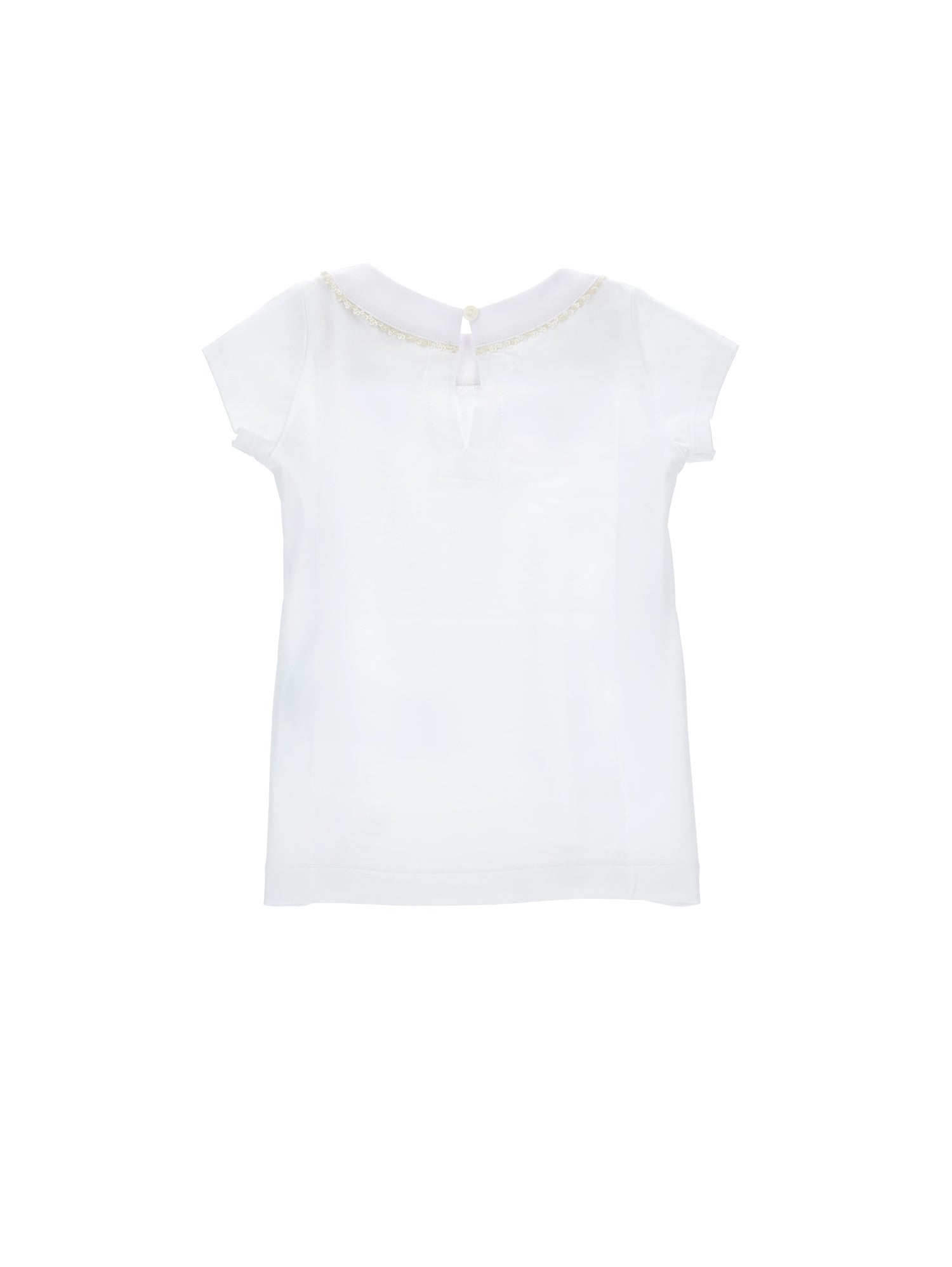Girls | T-Shirt With Sequins On The Collar | Cream