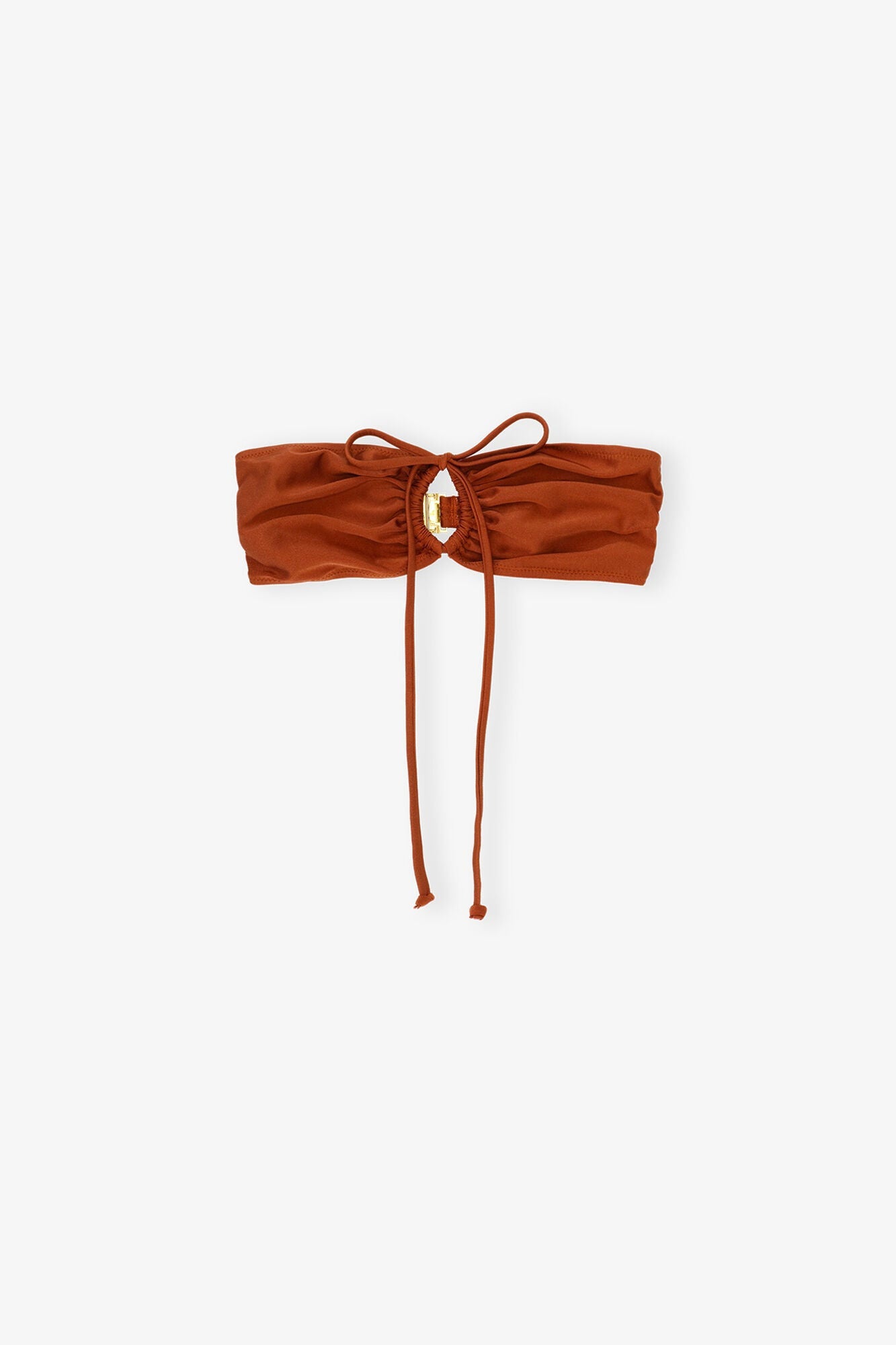 Open Bandeau Bikini Top | Copper Brown