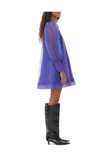 Organza A shaped Mini Dress | Simply Purple