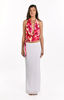 Ostara Cowl Neck Tie Top | Yellow Orchid