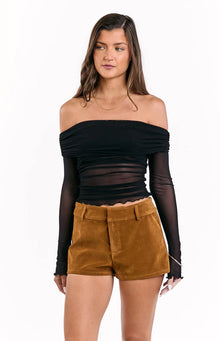 Ottie Suedette Shorts | Tan