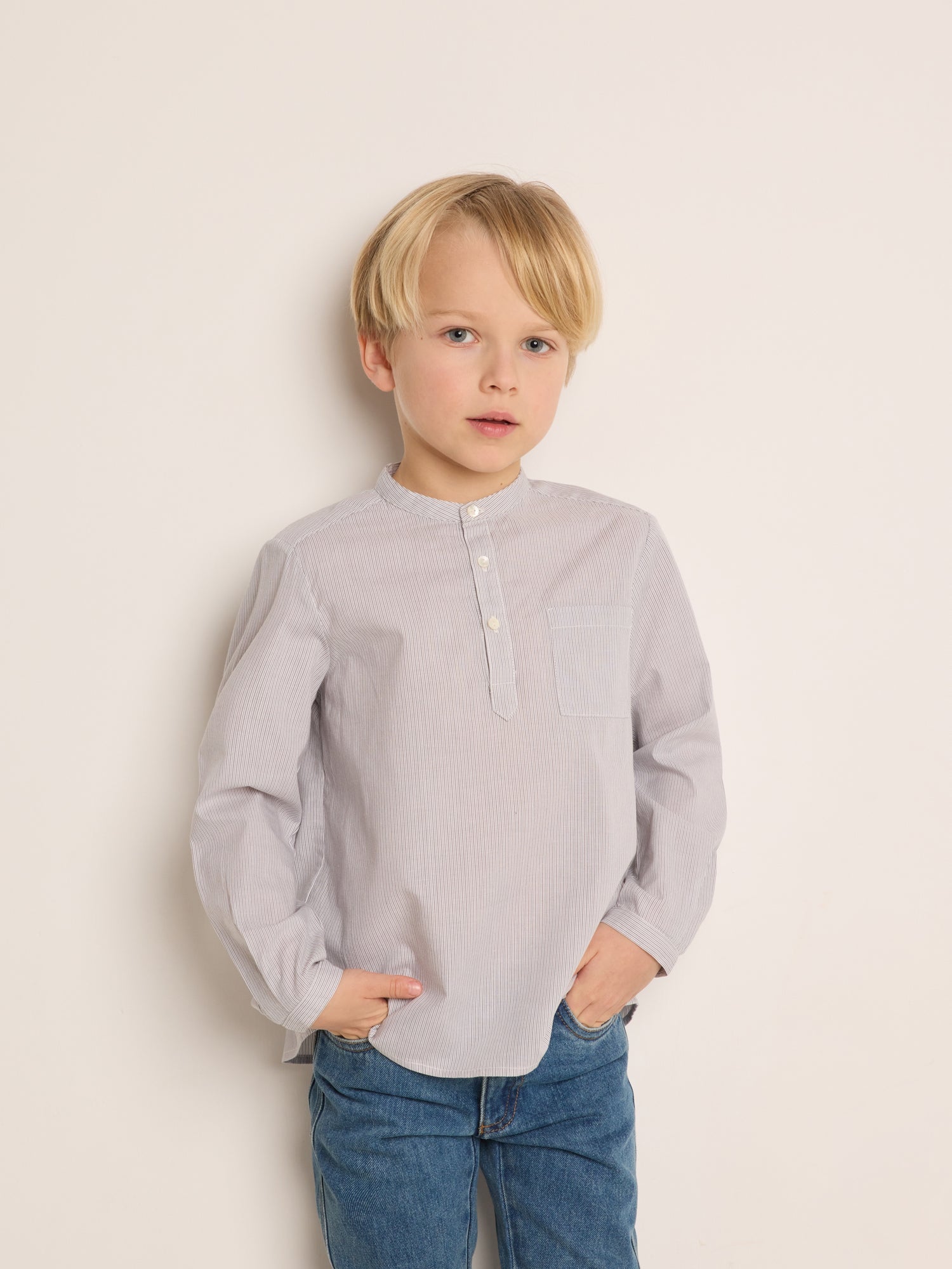Boy | Claude Shirt | Grey Stripes
